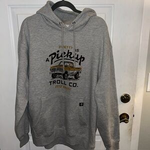 Troll Co Ladies Pretty As A Pickup 70 % Cotton Oversized Sweatshirt Size XL